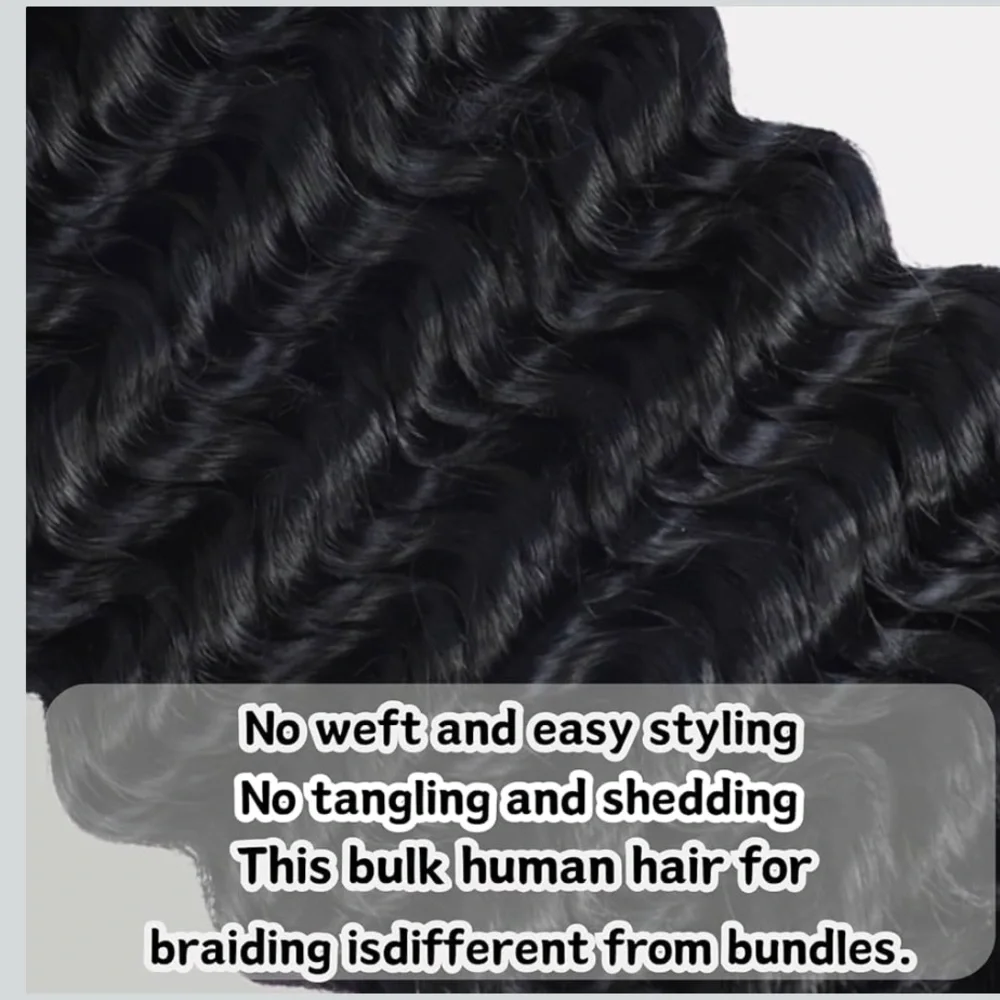 Deep Wave Bulk Hair For Braiding